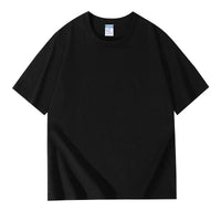 Men's and women's loose-sleeved round-neck pure cotton short-sleeved T-shirts