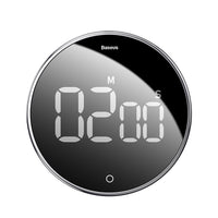 Black Rotatable Magnetic Digital Kitchen Timer Alarm Clock