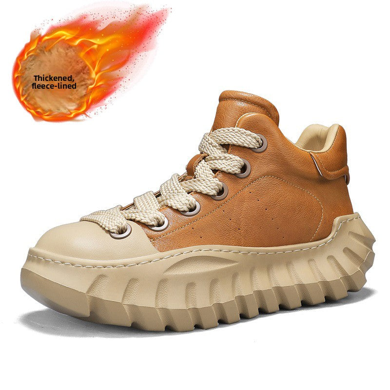 Winter Men High Top Velvet Thickened Cotton Shoes