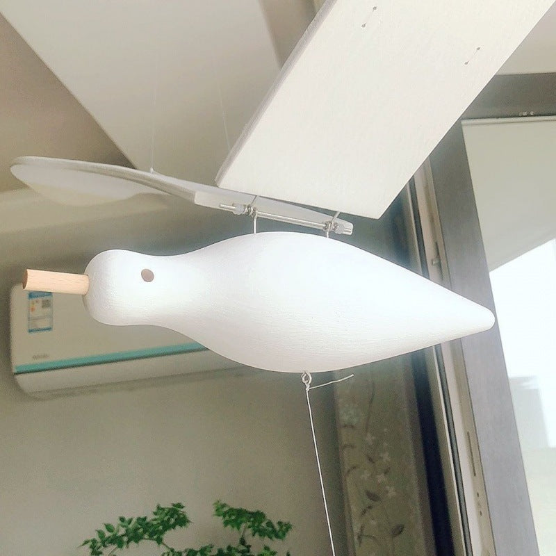 Wooden Flying Seagull Hanging Ornament for Home Decor