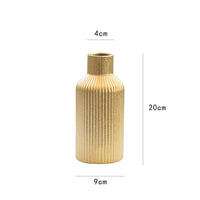 Simple Modern Vertical Pattern Ceramic Vase Ornament for Home Decor