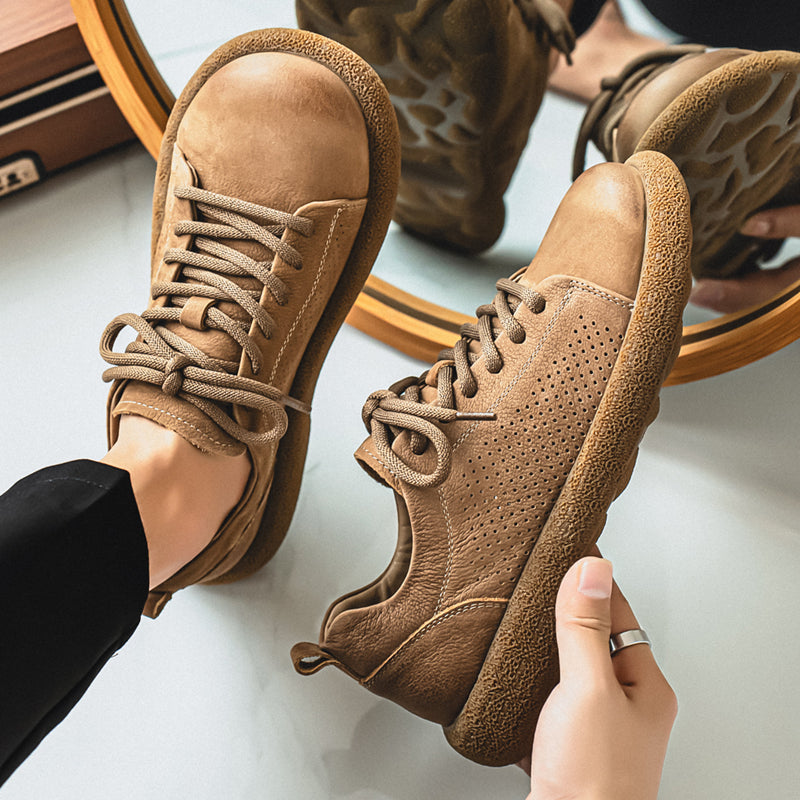 Cowhide Casual Men's Shoes Breathable Soft-Soled Leather Shoes