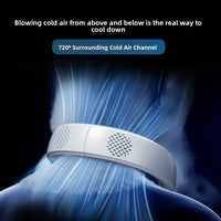 Portable Rechargeable Neck Fan with Digital Display