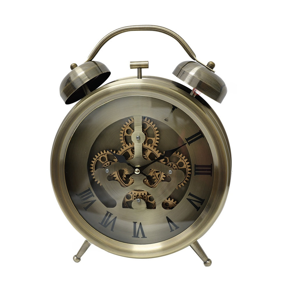 Vintage Metal Gear Desk Clock