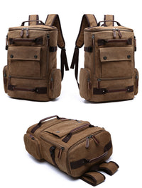 Retro Canvas Backpack Large Capacity Laptop School Bag