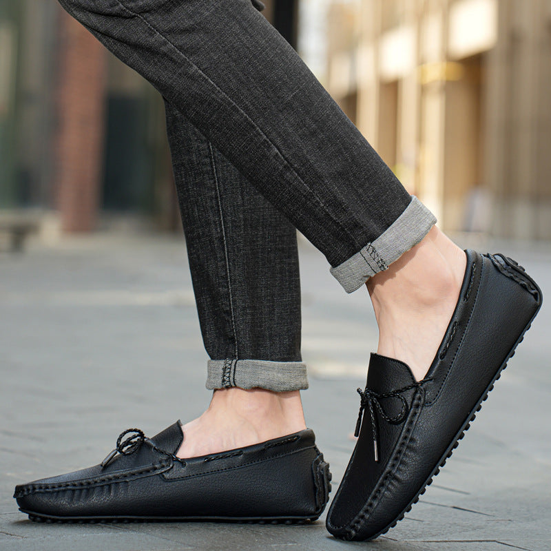 Spring and summer cross-border hot long-term in stock plus size men's casual bean shoes explosions lazy one-step men's shoes direct sales