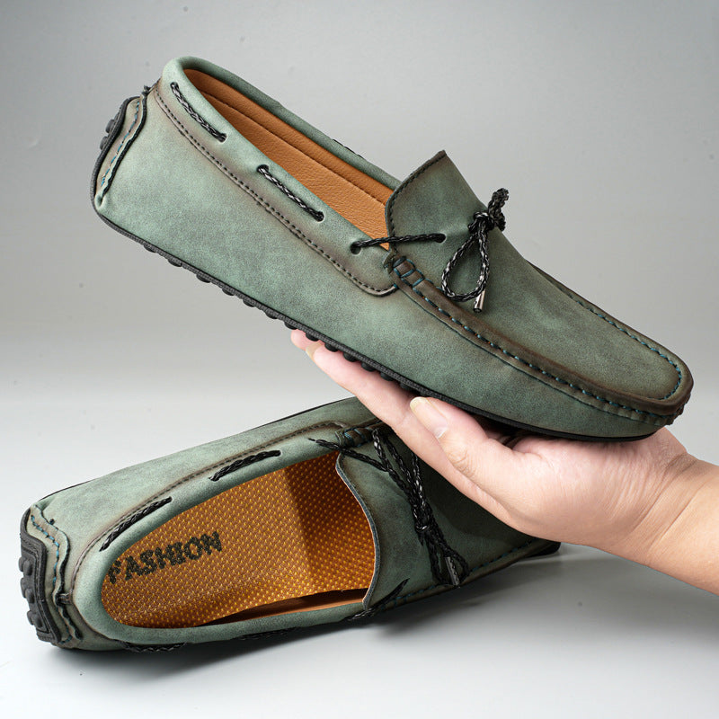 Spring and summer cross-border hot long-term in stock plus size men's casual bean shoes explosions lazy one-step men's shoes direct sales