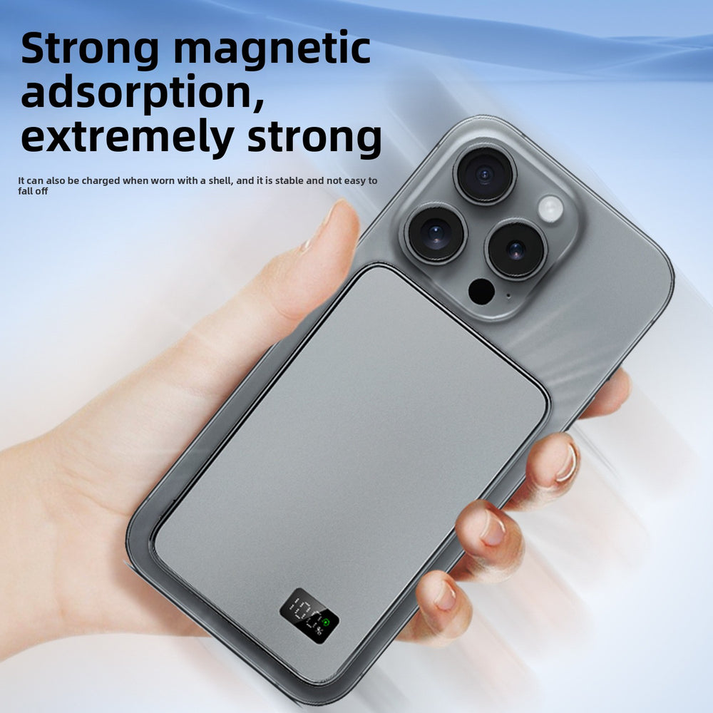 Magnetic Wireless Power Bank Watch Ultra-Thin Mobile Power Supply