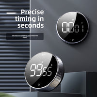Black Rotatable Magnetic Digital Kitchen Timer Alarm Clock