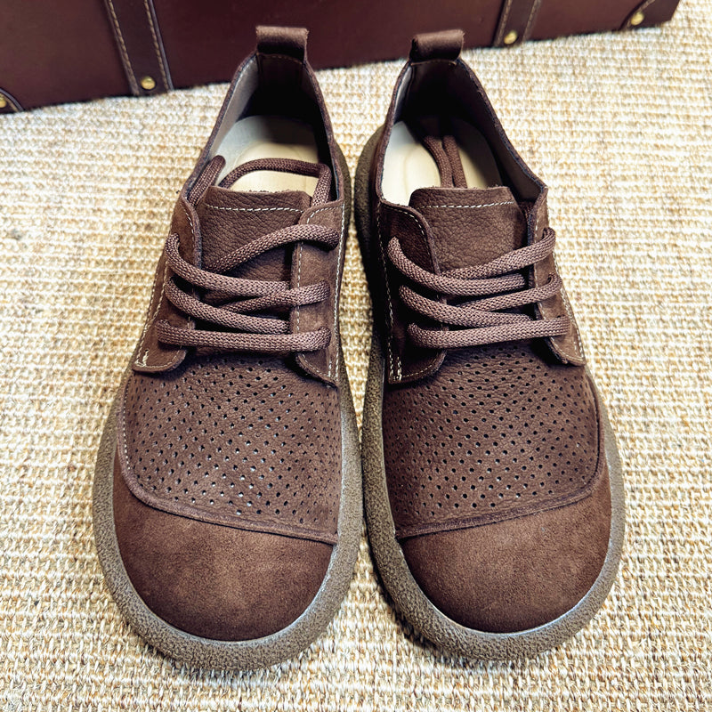 Cowhide Casual Men's Shoes Breathable Soft-Soled Leather Shoes