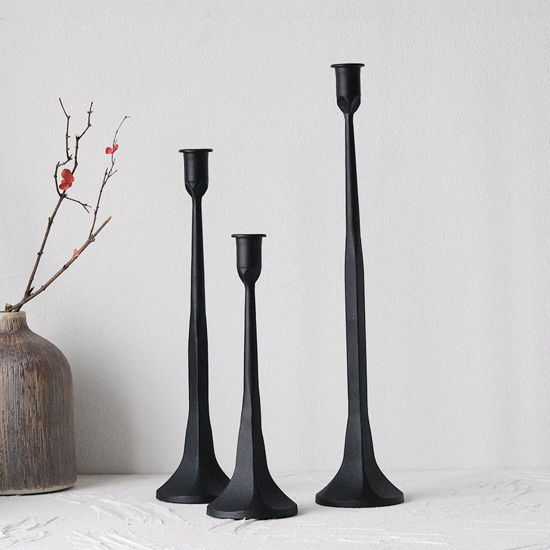 Classic Cast Iron Candlestick Set Home Decor