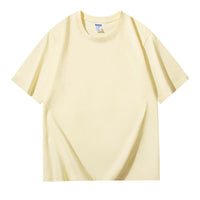 Men's and women's loose-sleeved round-neck pure cotton short-sleeved T-shirts