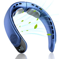 Portable Rechargeable Neck Fan with Digital Display