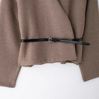 Women's Classic Belted Polyester Coat