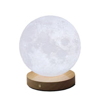 3 Color Moon Lamp Touch Rotating Night Light Bedside Table Lamp