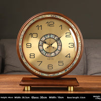 European Solid Wood Pendulum Table Clock