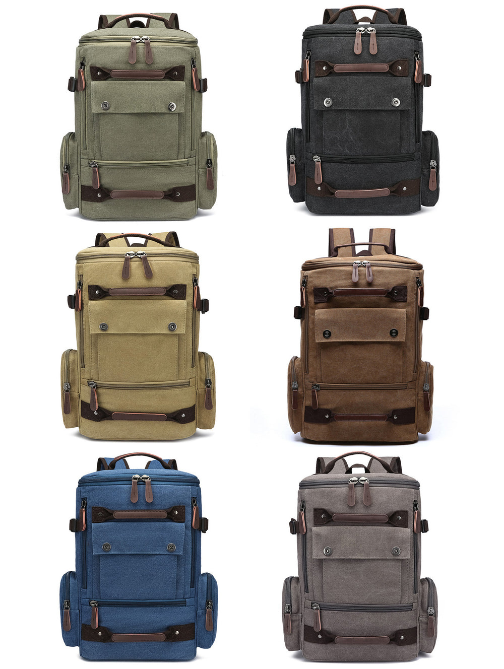 Retro Canvas Backpack Large Capacity Laptop School Bag