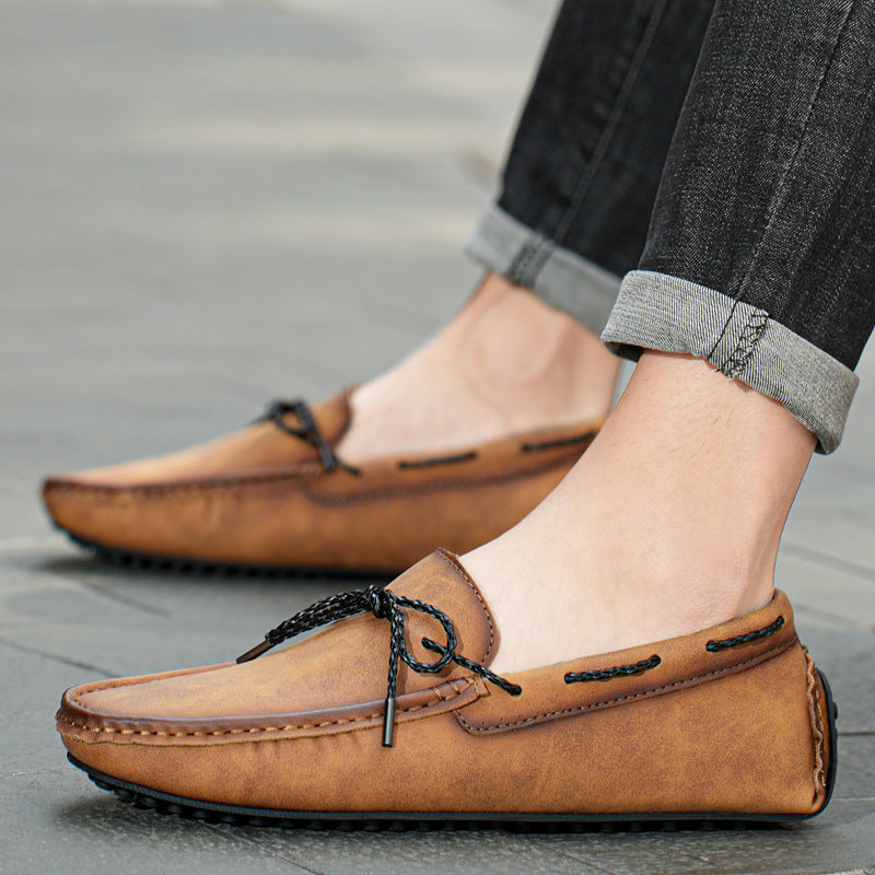 Spring and summer cross-border hot long-term in stock plus size men's casual bean shoes explosions lazy one-step men's shoes direct sales