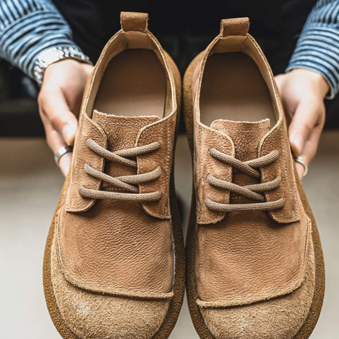 Cowhide Casual Men's Shoes Breathable Soft-Soled Leather Shoes