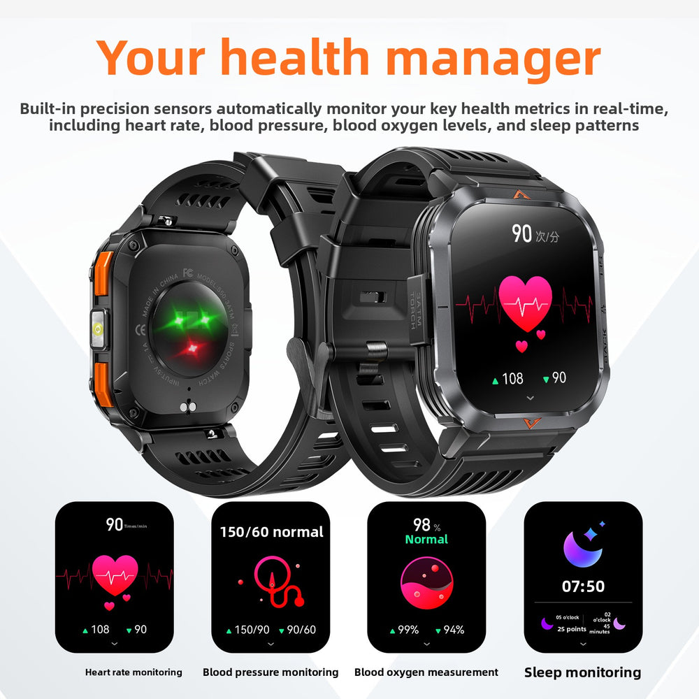 Bluetooth Smart Watch with Health Monitoring and Call Function