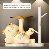 Ceramic Lucky Cat Key Holder Home Decor