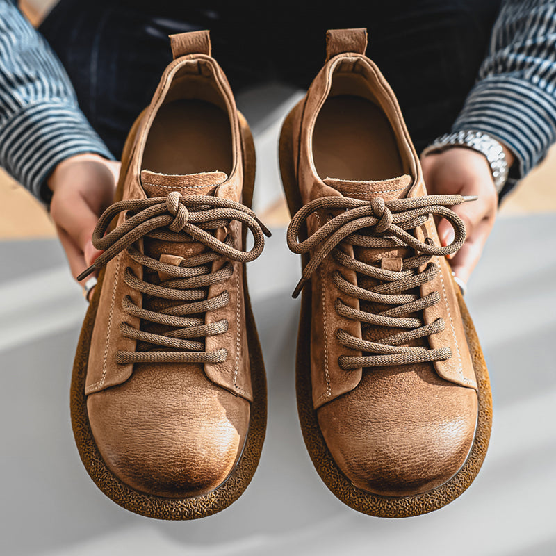 Cowhide Casual Men's Shoes Breathable Soft-Soled Leather Shoes