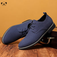 Frosted Round Toe Lace-up Shoes
