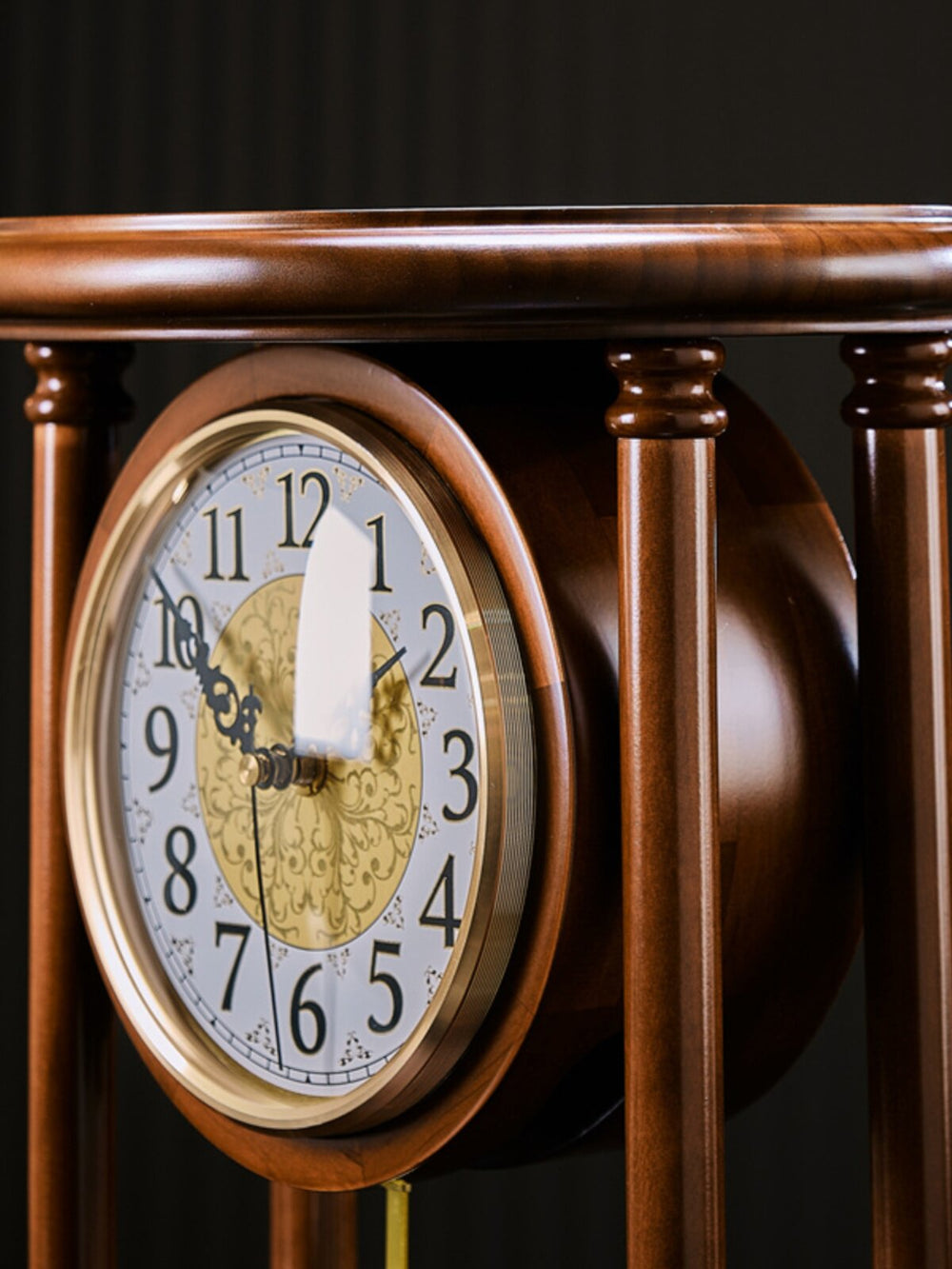 Solid Wood Desk Clock, Silent Living Room Table Clock