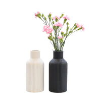 Simple Modern Vertical Pattern Ceramic Vase Ornament for Home Decor