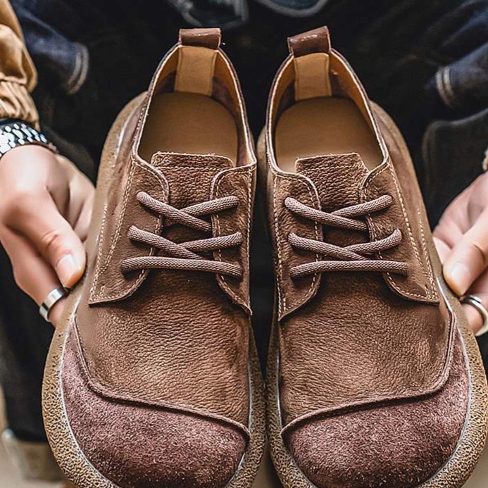 Cowhide Casual Men's Shoes Breathable Soft-Soled Leather Shoes