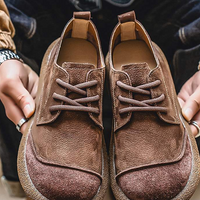Cowhide Casual Men's Shoes Breathable Soft-Soled Leather Shoes