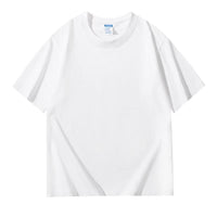 Men's and women's loose-sleeved round-neck pure cotton short-sleeved T-shirts