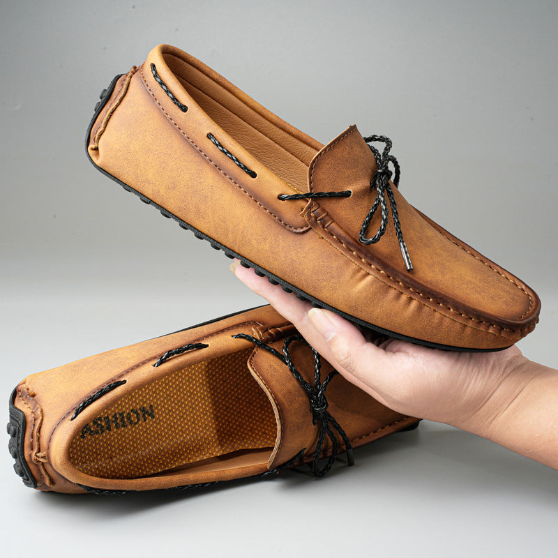Spring and summer cross-border hot long-term in stock plus size men's casual bean shoes explosions lazy one-step men's shoes direct sales