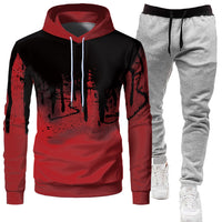 Mens Athletic Hooded Tracksuit