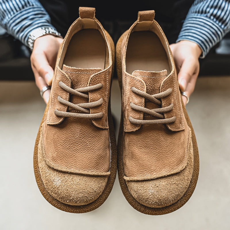 Cowhide Casual Men's Shoes Breathable Soft-Soled Leather Shoes