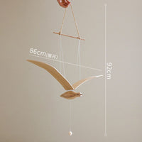 Wooden Flying Seagull Hanging Ornament for Home Decor