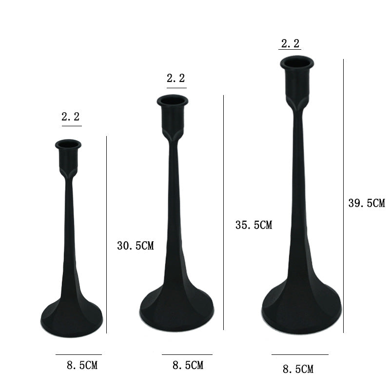 Classic Cast Iron Candlestick Set Home Decor