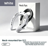 Portable Rechargeable Neck Fan with Digital Display