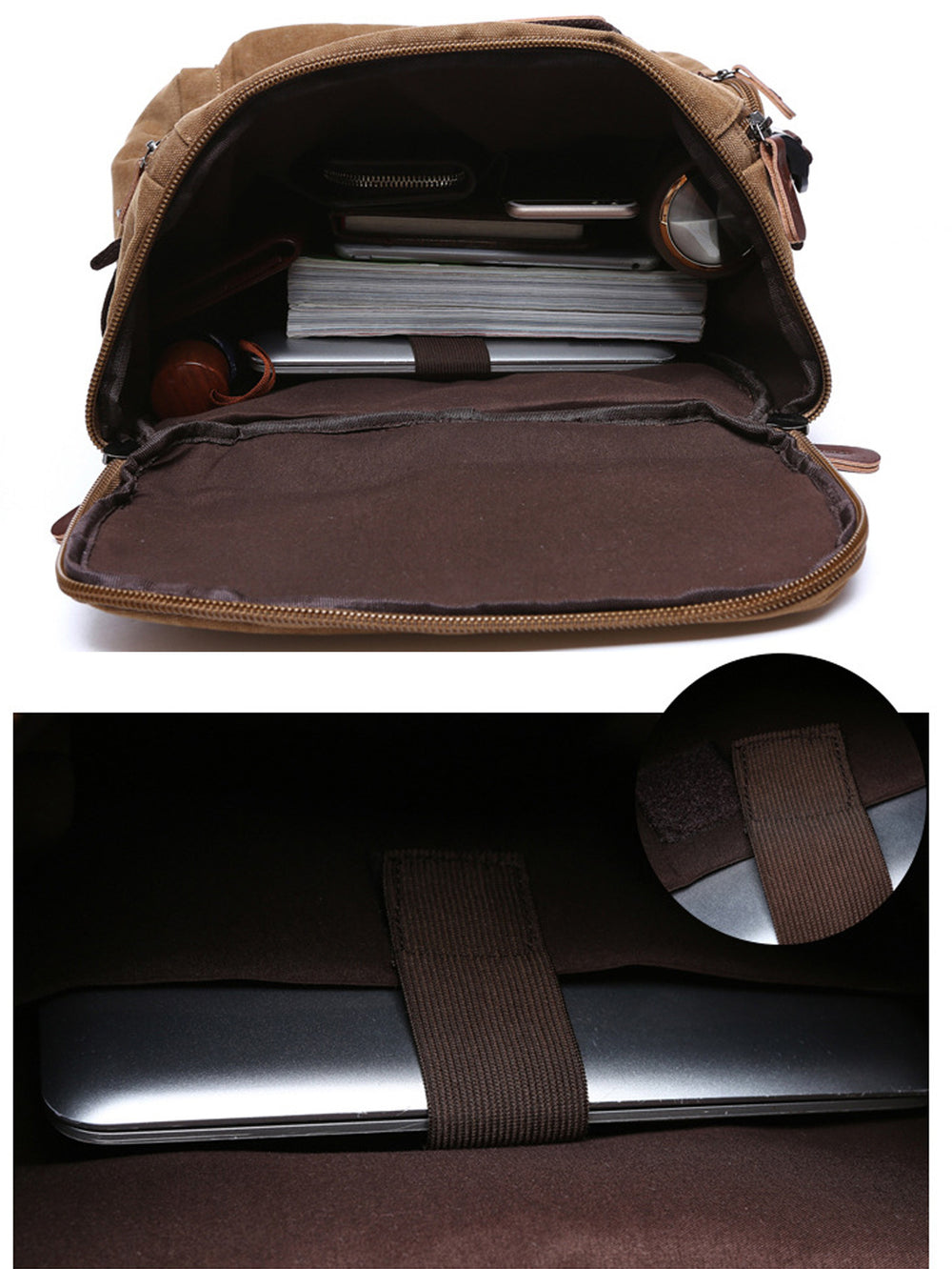 Retro Canvas Backpack Large Capacity Laptop School Bag