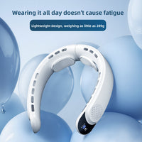 Portable Rechargeable Neck Fan with Digital Display