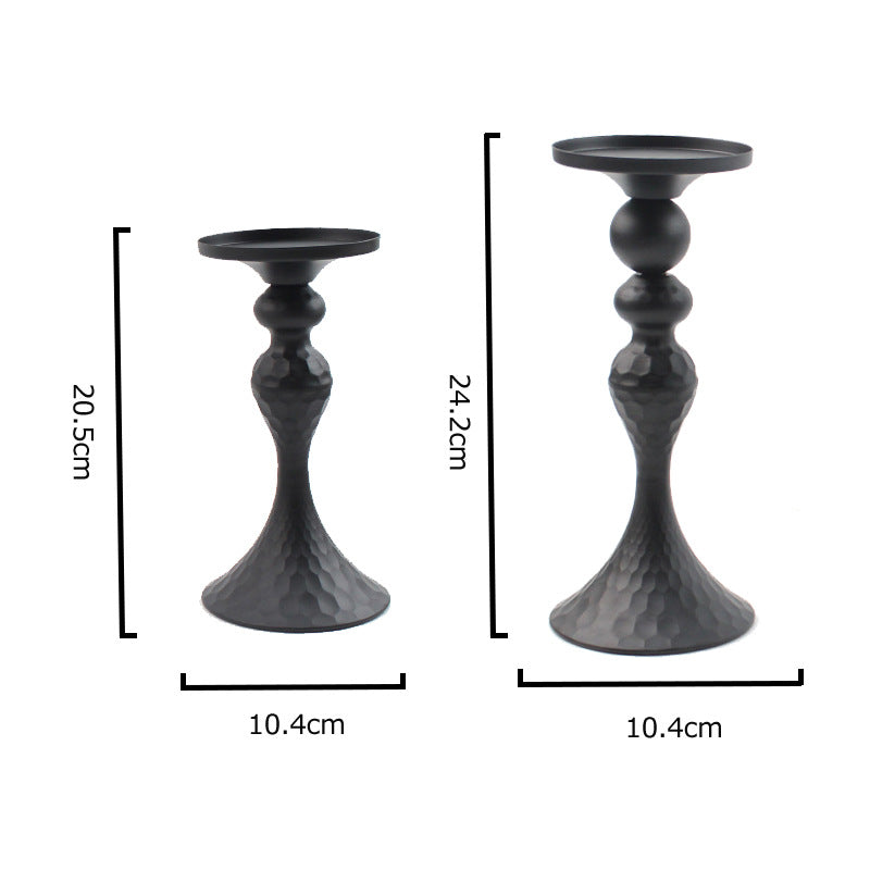 Hammered Iron Candle Holder European Home Decor