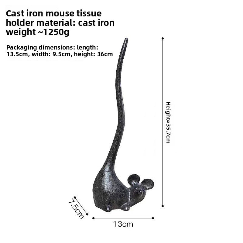 Creative Animal Tissue Holder Cast Iron Home Decor