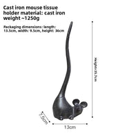 Creative Animal Tissue Holder Cast Iron Home Decor
