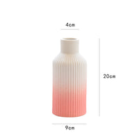 Simple Modern Vertical Pattern Ceramic Vase Ornament for Home Decor
