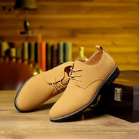 Frosted Round Toe Lace-up Shoes