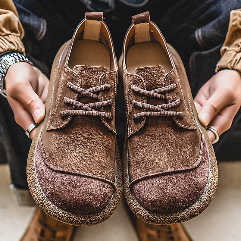 Cowhide Casual Men's Shoes Breathable Soft-Soled Leather Shoes