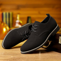 Frosted Round Toe Lace-up Shoes