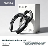 Portable Rechargeable Neck Fan with Digital Display