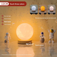 3 Color Moon Lamp Touch Rotating Night Light Bedside Table Lamp