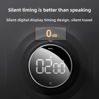 Black Rotatable Magnetic Digital Kitchen Timer Alarm Clock